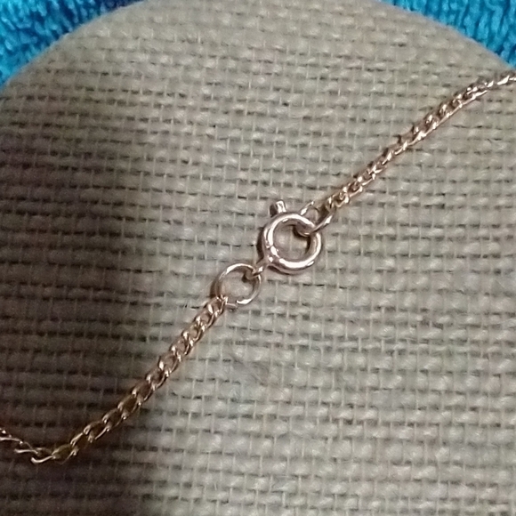 Gold Star With Pink Chips Pendant Necklace vintage - Picture 3 of 4